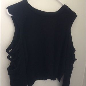 Black Cropped Sweater